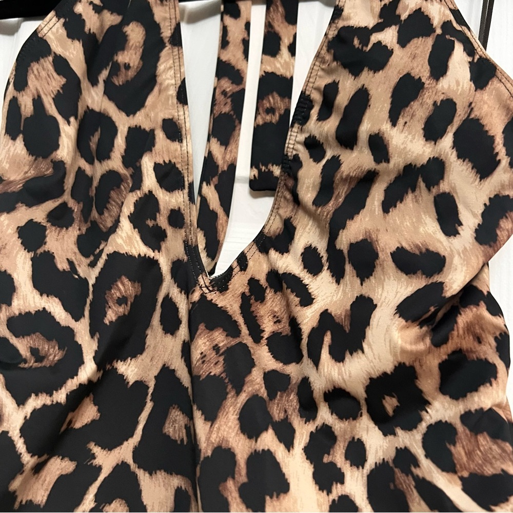ZARA NWT Animal Print Halter Swimsuit Bathing-suit M - Picture 5 of 7